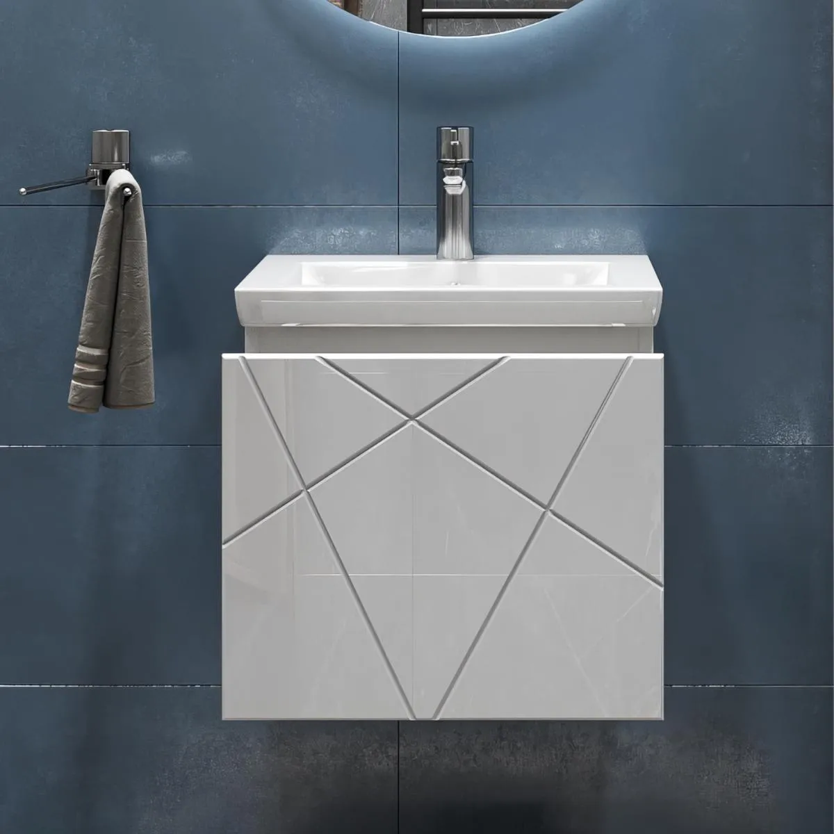 Тумба с раковиной подвесная VIGO Geometry 032, 50 см