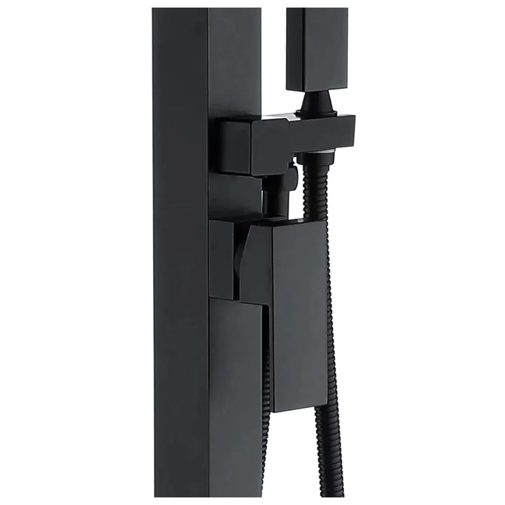 Смеситель напольный для ванны Groсenberg GB800BL, черный