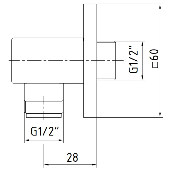 Шланговое подсоединение E.C.A. ELEA матовый черный 102126388C1EX
