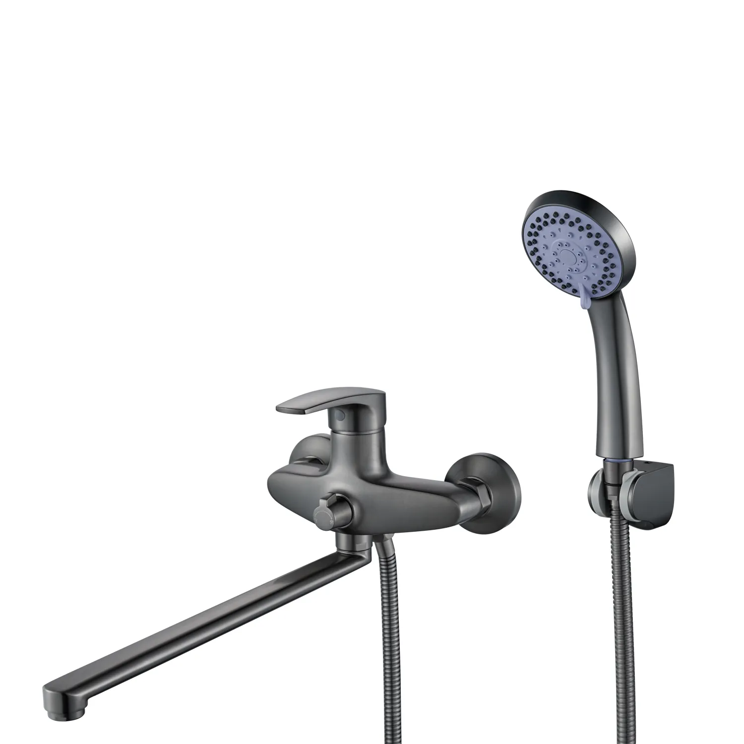 Смеситель для ванны Shevanik S5022T, оружейная сталь