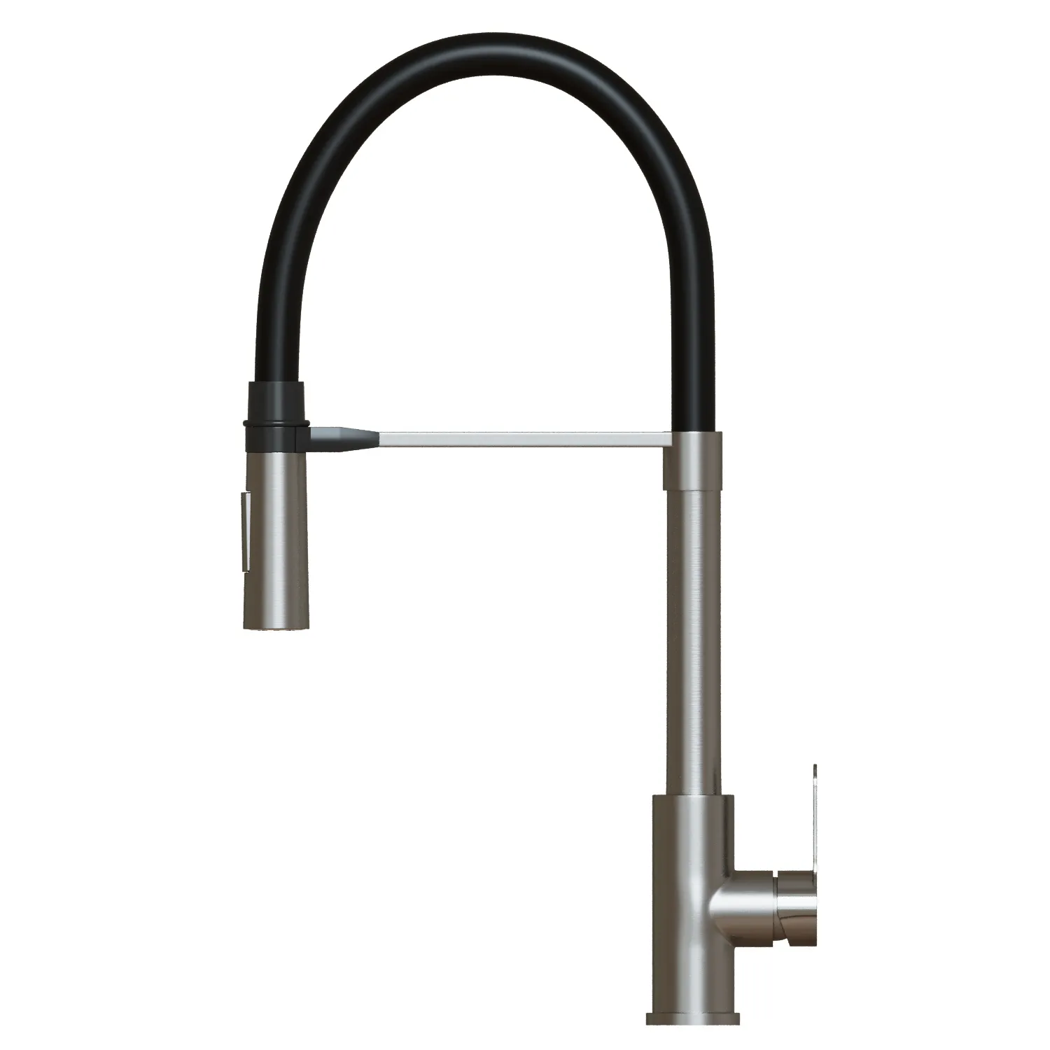 Смеситель для кухни 35k MIXLINE МЛНС-0402 (MLSS-0402) черный гибкий излив магнит, п/гайку САТИН (556020)