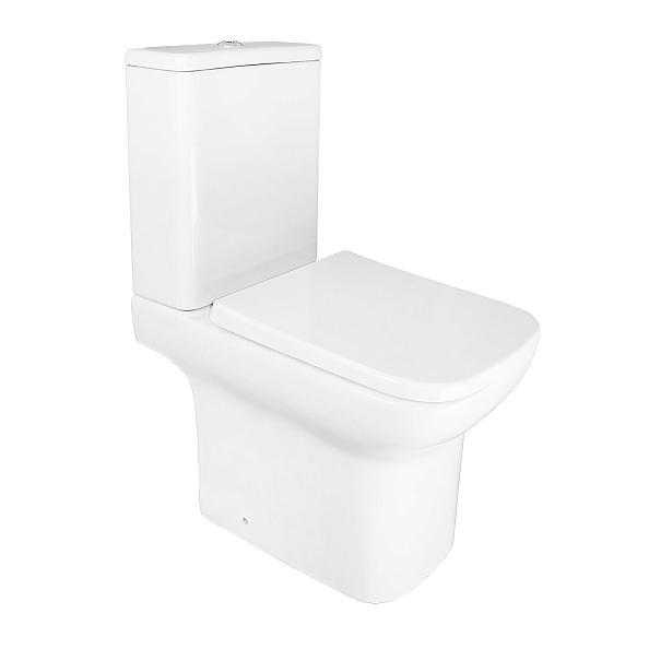 Унитаз-компакт Azario Alba 620х405х805 напольный, безободковый, с сиденьем микролифт (AZ-8323)