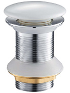 AQ6006CW сливной набор для раковины Push-open ,без перелива , крышка белая, керамическая