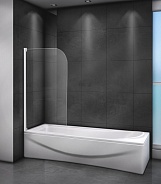 Шторка на ванну Cezares Relax 80x140 мм, прямоугольная, хром (RELAX-V-1-80/140-C-Bi)