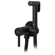 Гигиенический душ со смесителем встраиваемый Grocenberg GB001BL, черный