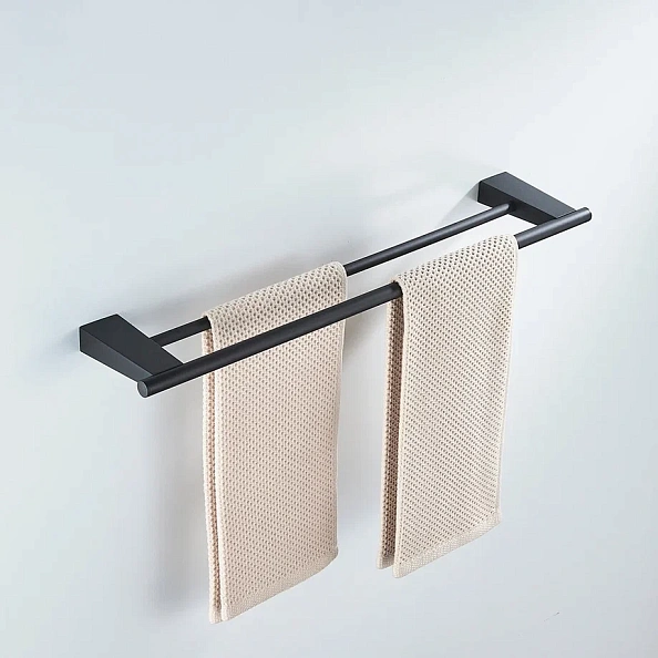 Полотенцедержатель двойной Shevanik SG5727H, черный