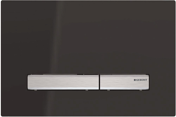 Смывная клавиша Geberit Sigma 50 New (115.788.DW.2) (рамка черная/кнопки сталь)