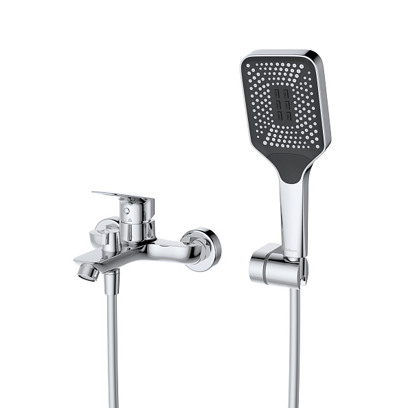 Смеситель для ванны и душа BelBagno Due, хром (DUE-VASM-CRM)