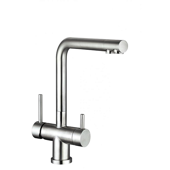 Смеситель для кухни с подключением фильтра Florentina АРЕС 333.20H.2113.900, нержавеющая сталь