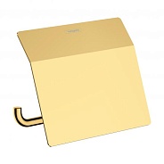 Держатель для туалетной бумаги с крышкой HANSGROHE AddStoris Полированное золото (41753990)