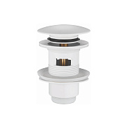 Донный клапан с переливом Rose RS01C, белый