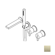 Смеситель для ванны и душа Ritmonio DOT316, Brushed Champagne Stainless Steel PVD (PR50EC204F44)