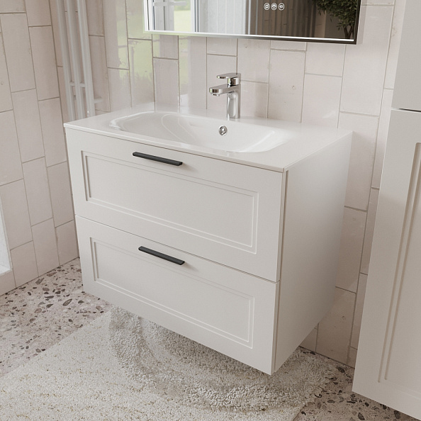 Тумба с раковиной подвесная (80см) Terminus Classik CLA10802900301O, белый