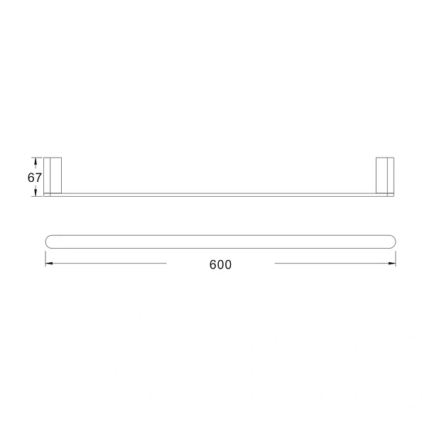 Полотенцедержатель Rose RG1717, хром