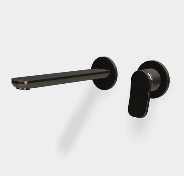 Смеситель для раковины Fima Carlo Frattini Flo', брашированный чёрный хром (F3821WLX8CS)