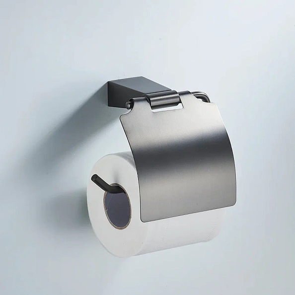 Держатель для туалетной бумаги Shevanik SG5705T, оружейная сталь