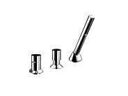 Смеситель для ванны и душа Fantini Nostromo, хром (50 02 1667)