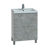 Тумба с раковиной напольная VIGO Geometry 015 бетон, 60 см