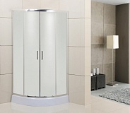 Душевой уголок BelBagno Uno 80x80x195 см, полукруглый, хром (UNO-195-R-2-80-P-Cr)