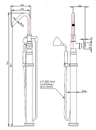 Смеситель для ванны и душа Nicolazzi Teide, золото (Gold, Polished Gold) (S3441 GO 05)
