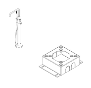 Внутренняя часть Ritmonio назначение-для напольного смесителя или душевой стойки, не окрашен (PM00801)
