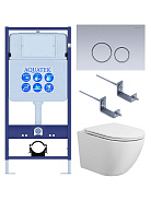 SET AQUATEK ЕВРОПА T KDI19 (рама AQUATEK Standard INS-0000012 с клавишей KDI-0000019 и крепежом KKI-0000002+унитаз AQ1900T-00 с тонким сиденьем sc)
