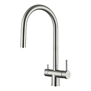 Смеситель для кухни с подключением фильтра Rivelato Trevi 2433505, нержавеющая сталь