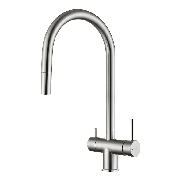 Смеситель для кухни с подключением фильтра Rivelato Trevi 2433505, нержавеющая сталь