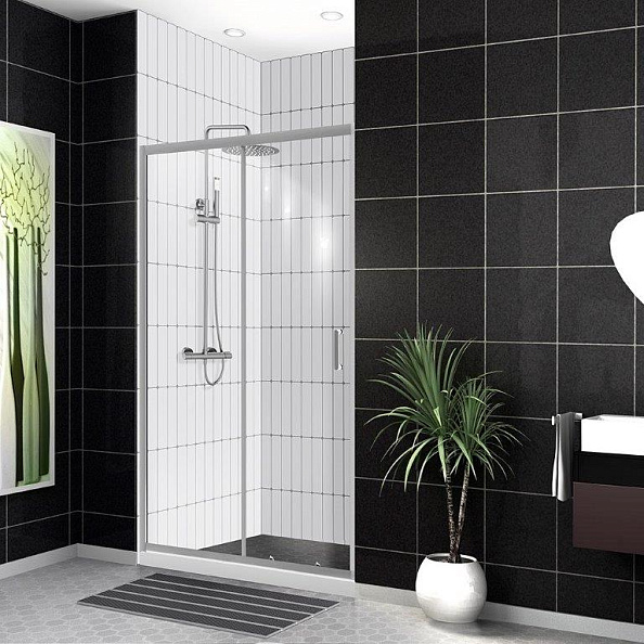 Душевая дверь BelBagno Uno 135x185 см, прямоугольная, хром (UNO-BF-1-135-C-Cr)