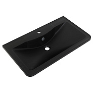 Раковина из искусственного камня BelBagno Albano, Acqua 800х145х455 мм (BB800/455-LV-ART-ALR-NERO)