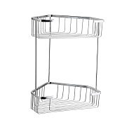 Полка FASHUN угловая двухярусная черная (A335-1)