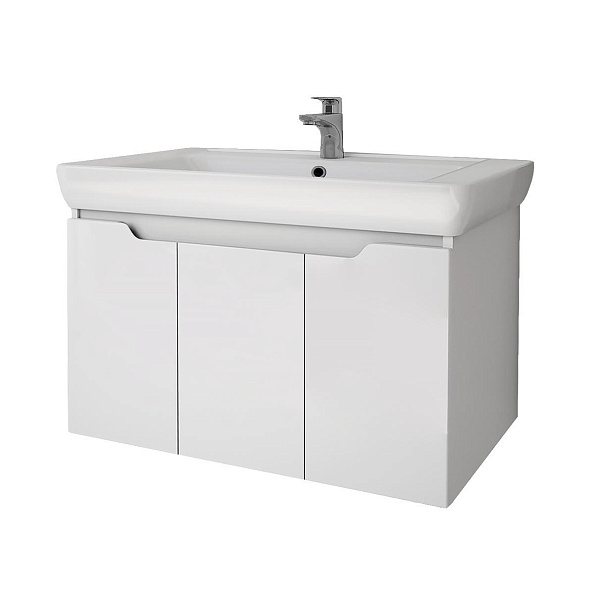 Тумба под раковину подвесная Dreja Q(D) 80 см, белый
