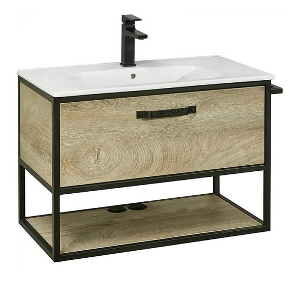 1A2424K1LTDU0 Набор Aquaton: 1A242401LTDU0 Лофт Фабрик 80 Дуб Эндгрейн/ 1A708031FB010 Раковина Фабиа 80