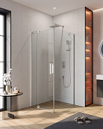 Душевой уголок Cezares Slider 90x80x195 мм, прямоугольный, хром (SLIDER-AH-1-90-80/90-C-Cr)