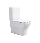 AQ2914-00 АМАДЕО Унитаз напольный безободковый с бачком 635*385*820, горизонтальный выпуск, тонкое сиденье с механизмом плавного закрывания, крепеж