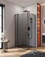 Душевой уголок Cezares Slider 80x90x195 мм, прямоугольный, nero (SLIDER-AH-1-80-90/100-GRIGIO-NERO)