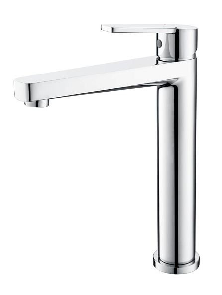 AQ1704CR ЛУГАНО смеситель для раковины высокий 217, без донного клапана