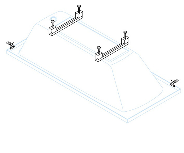 Универсальный комплект ног для прямоугольных акриловых ванн Cezares (LEG-KIT-150)