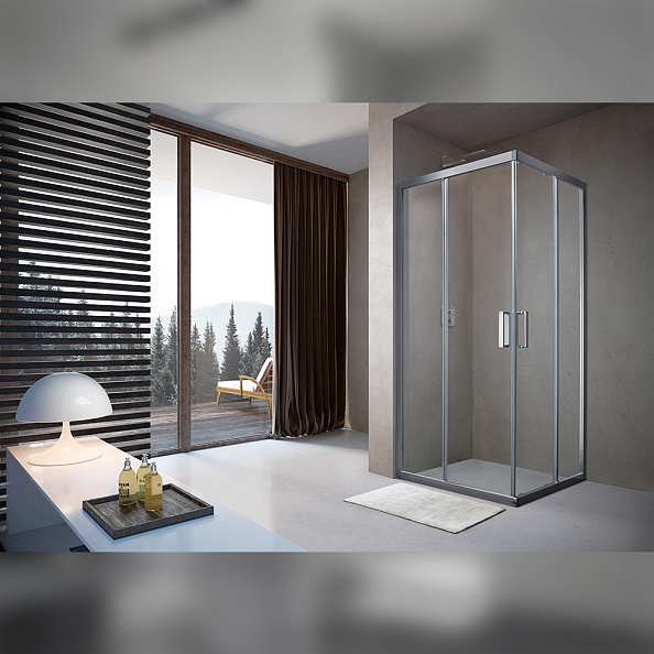 Душевой уголок Terminus Соренто квадрат 90х90х200, хром