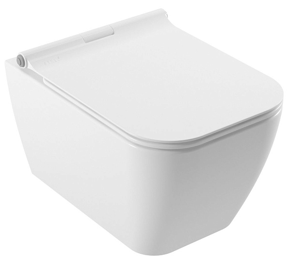 Унитаз подвесной SEREL Rita, безободковый, с тонким сиденьем с микролифтом, RT26SL