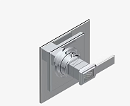 Смеситель для душа THG Metropolis Clear crystal with lever, никель (A2B B01 15EN16EC)