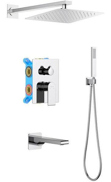 Душевой комплект Set 4 в 1 AQUATEK ЛИРА, хром AQ1473CR