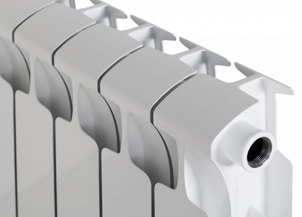 Биметаллический радиатор Rifar Monolit 500, 8 секций, белый, боковое подключение