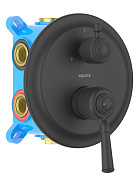 AQ1547MB КЛАССИК смеситель для ванны 3 режима (внешняя и скрытая часть), матовый черный