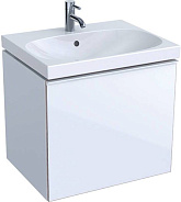 500.609.01.2 Acanto Шкафчик под раковину 595 x 535 x 476 мм, фронтальная часть: белое стекло