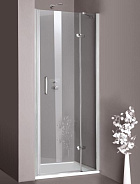 400405.092.321 AURA Распашная дверь 1200х1900 мм с неподв. сегм. для боковой стенки, крепление справа, стекл. прозр., монтаж на поддоне