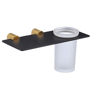 Стакан стеклянный с настенным держателем Savol S-002158HB