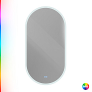 Зеркало с контурной разноцветной подсветкой Cezares Ellisse 500x950 (CZR-SPC-ELS-500-950-RGB-TCH)