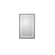 Зеркало в алюминиевой раме со встроенным светильником, и подогревом BelBagno Kraft 500 х 32 х 800 (SPC-KRAFT-500-800-LED-TCH-WARM-NERO)