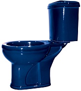 Унитаз-компакт Оскольская керамика "Дора" Стандарт 47355130402 синий, нижний подвод воды, горизонтальный выпуск